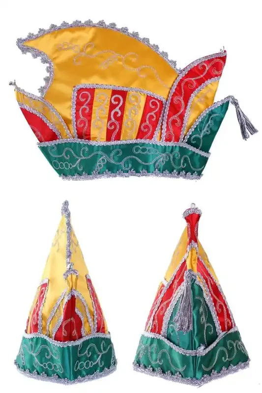 Luxus Prinsenkappe Rot Gelbgrün Größe 63