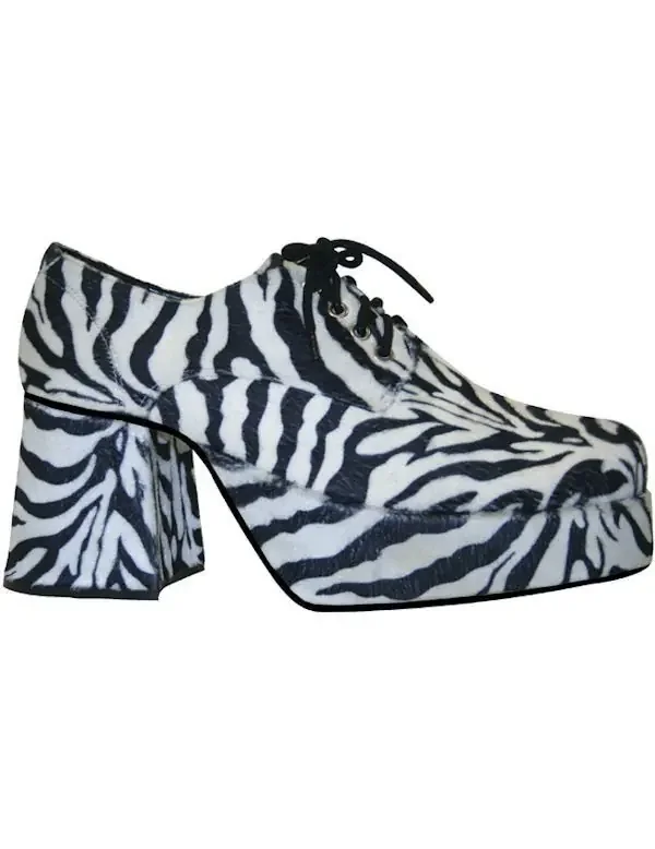 Mannen Plateauzool Schoenen – Zebra Bont Man