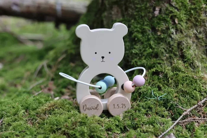 Motorikschleife Bär personalisiert