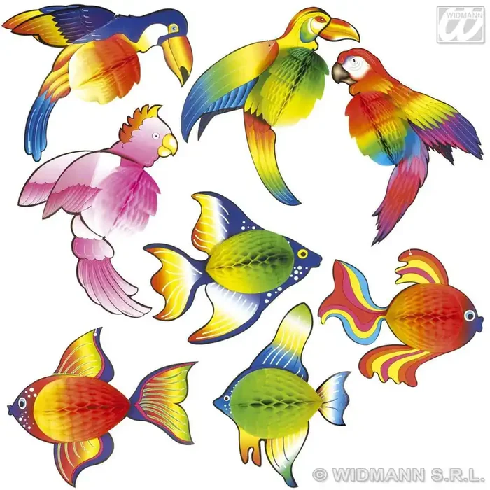 Papieren Decoratie Tropische Dieren