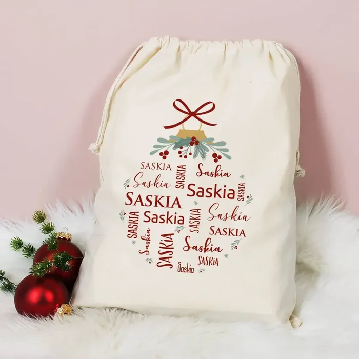 Persönlicher Nikolaussack – Weihnachtssack mit Name bedruckt