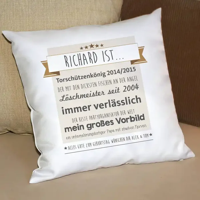 persönliches Kissen – Du bist etwas Besonderes, weil…