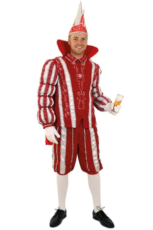 Prinz Carnival 11. November Rot Weiß Herrenkostüm