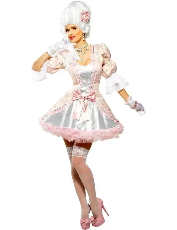 Rosa Marie Antoinette Hof Lady Kostüm Frau Damen