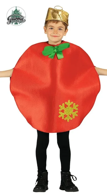 Roter Weihnachtskugel Kostüm für Jungen