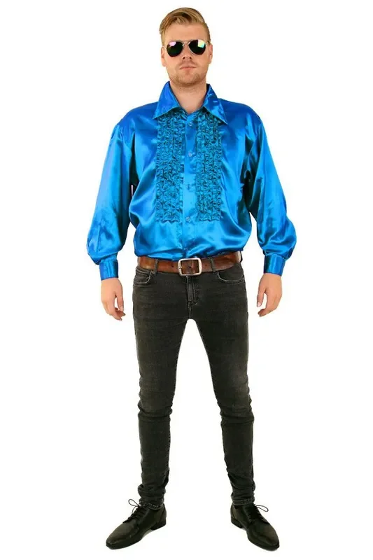 Ruchesblouse Boss Der Tanzfläche Hellblau Herren