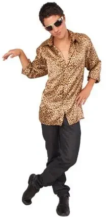 Schnurrige Leopardenbluse Herren