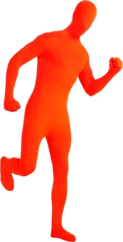 Schöner Und Enger Orange Zweiter Haut Morphsuit Herrenkostüm
