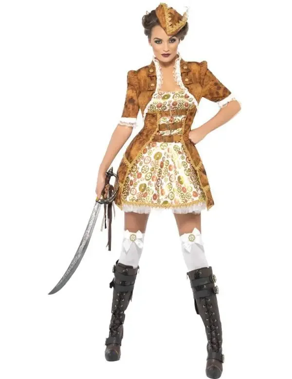 Sexy Steampunk Pirate Woman Kostüm Damen