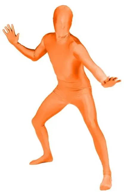 Skinny Skin Oranje Unisex Kostüm