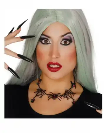 Spinnenhalskette mit Spinnweben