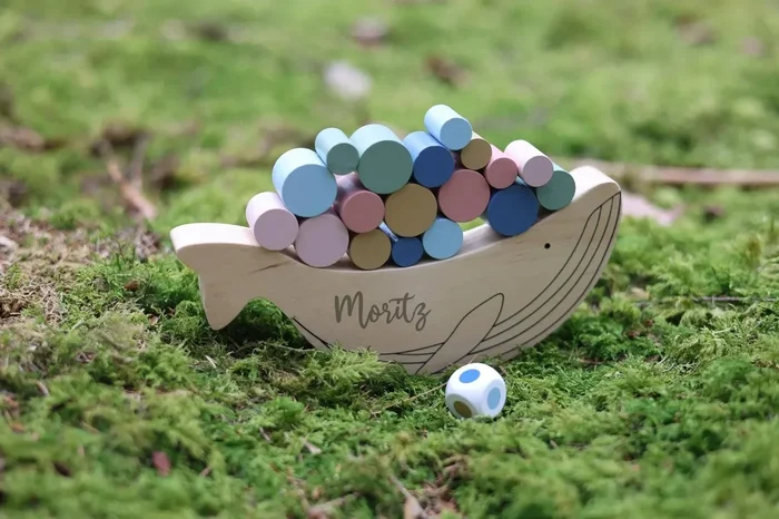 Stapelspiel Wal personalisiert