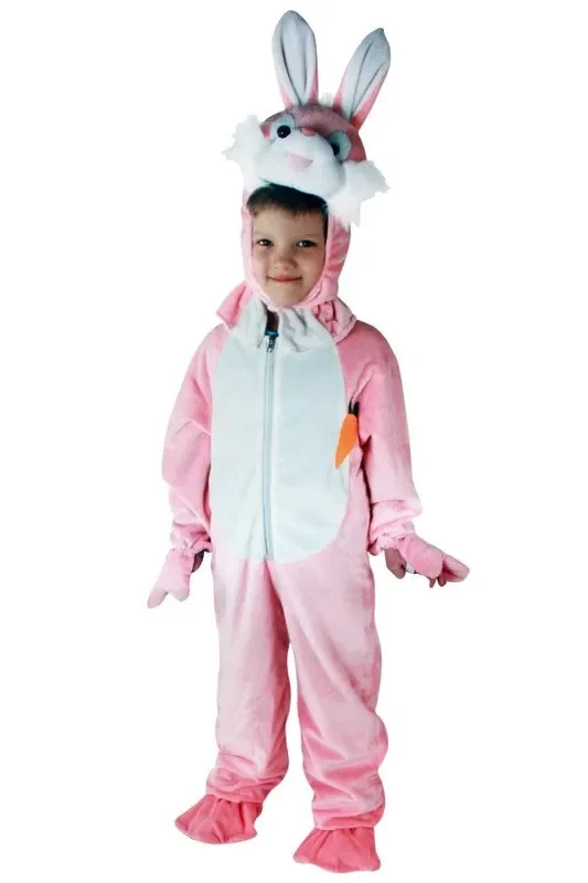 Süßes Weiches Kleines Rosa Kaninchen Kostüm für Kinder
