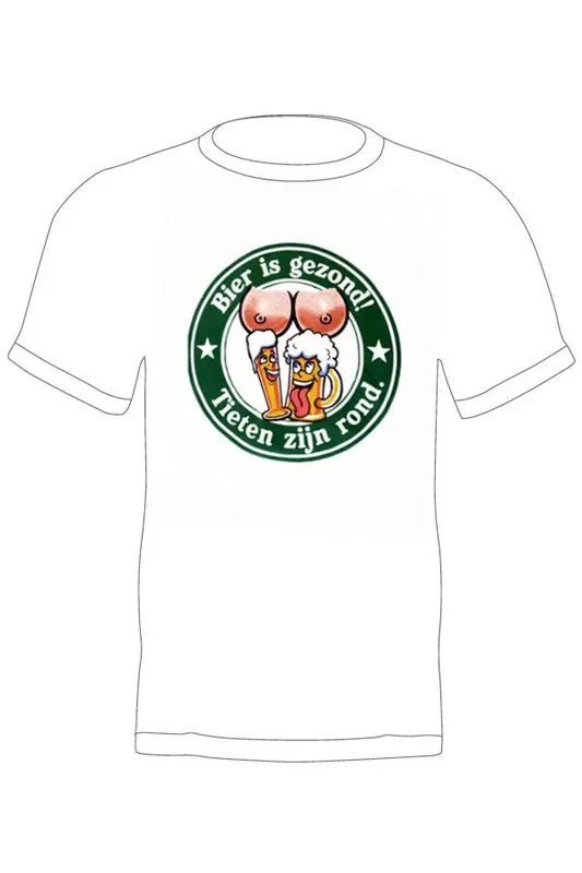 T-Shirt-Biermattenbier Ist Gesund Und Titten Sind Rund