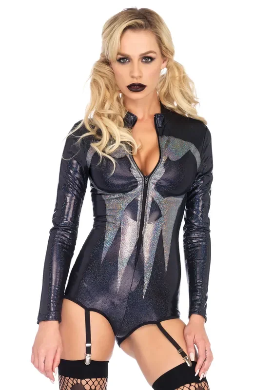 Todeskopf Halloween -Körper Mit Hosenträgern Damenkostüm