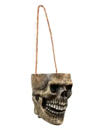 Totenkopf ohne Schädeldecke als Tasche