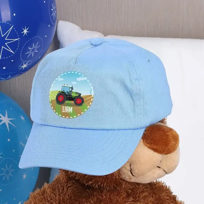 Traktor Basecap in hellblau
