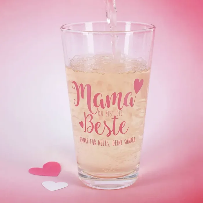Trinkglas Mama Du bist die Beste