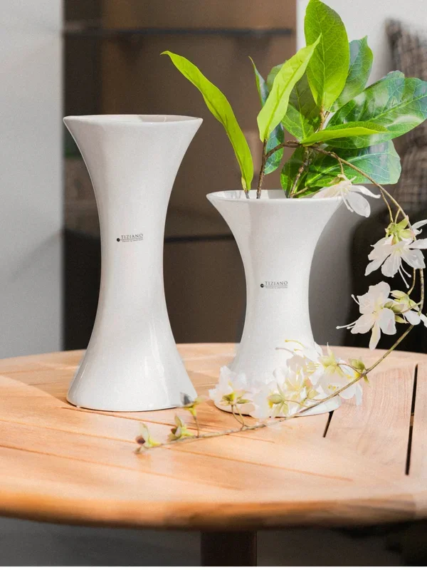 Vase Perdosa creme-weiß