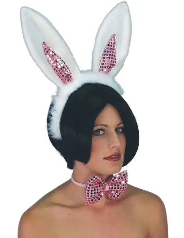 Weiß Und Rosa Solts Hasen Set