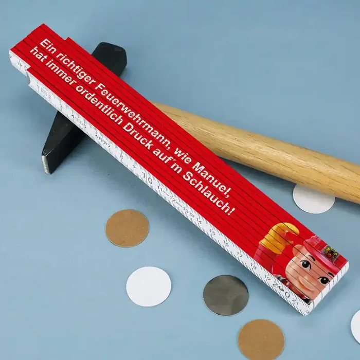 Witziger Zollstock für Feuerwehrmänner