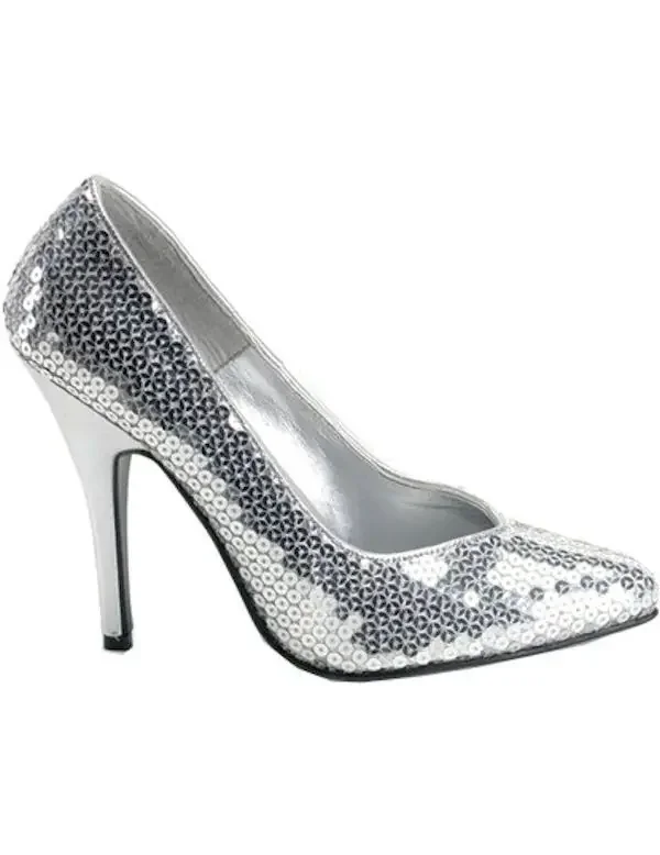 Zilveren Glitter Schoenen Vrouw