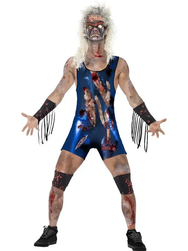 Zombie -Amerikanischer Wrestler Herrenkostüm
