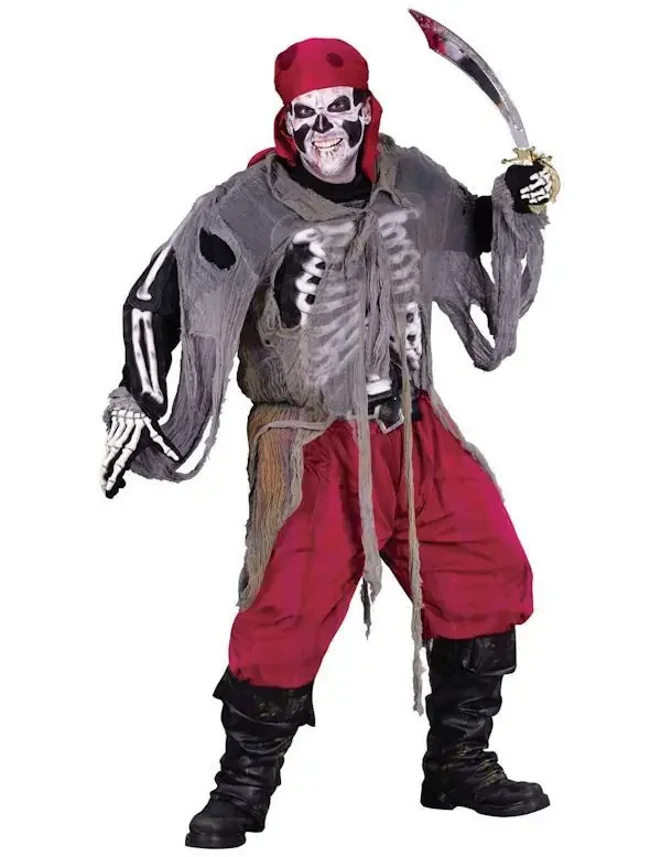 Zombie Boekanier Man Kostuum