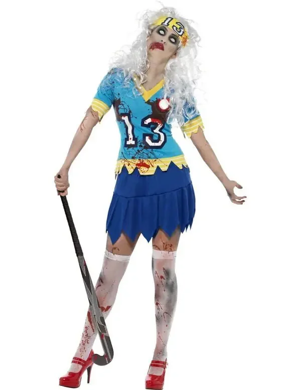 Zombie Hockey Mädchen Frau Kostüm Damen