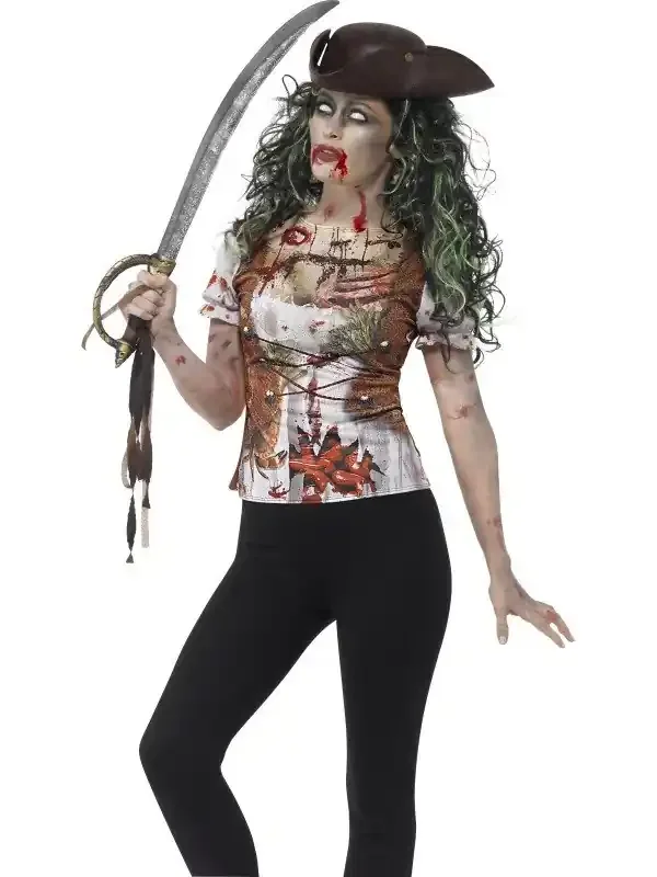 Zombie Pirate T-Shirt Lady Damen