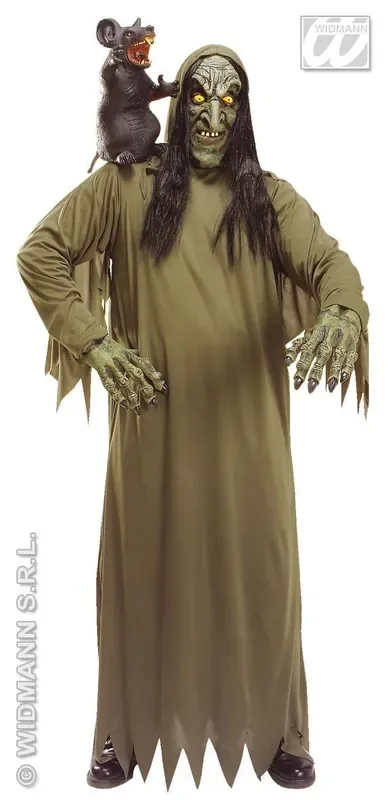 Zompige Groene Heks Kostuum Man