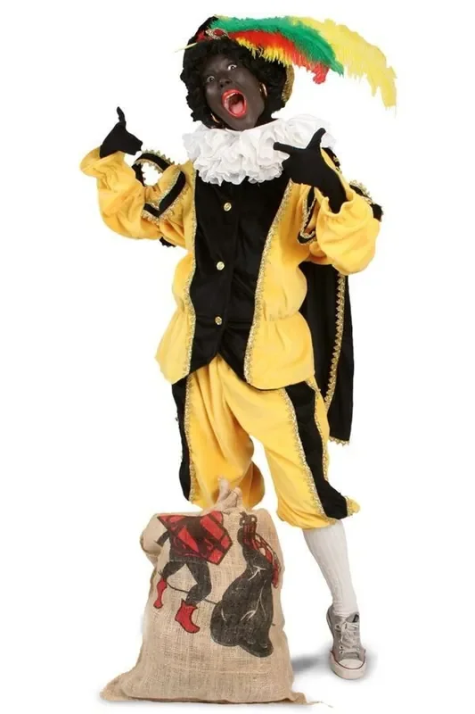 Zwart Gele Piet Assistent Van Sinterklaas Kind Kostuum