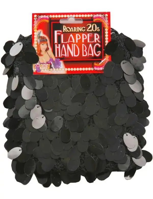 Zwarte Flapper Handtas